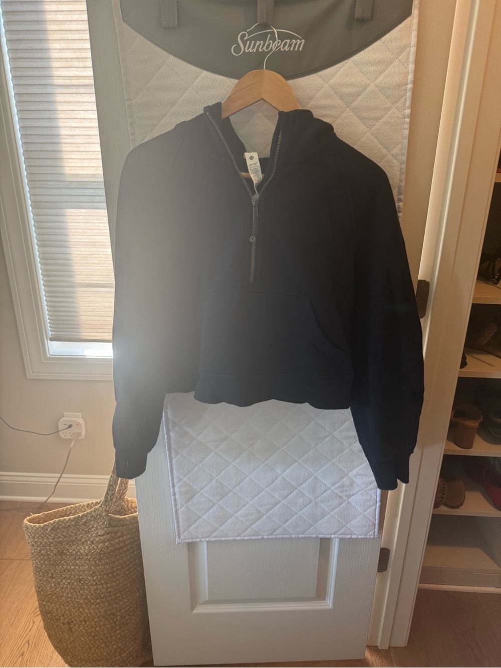 lululemon athletica Navy Blue Half-Zip Hooded Sweatshirt